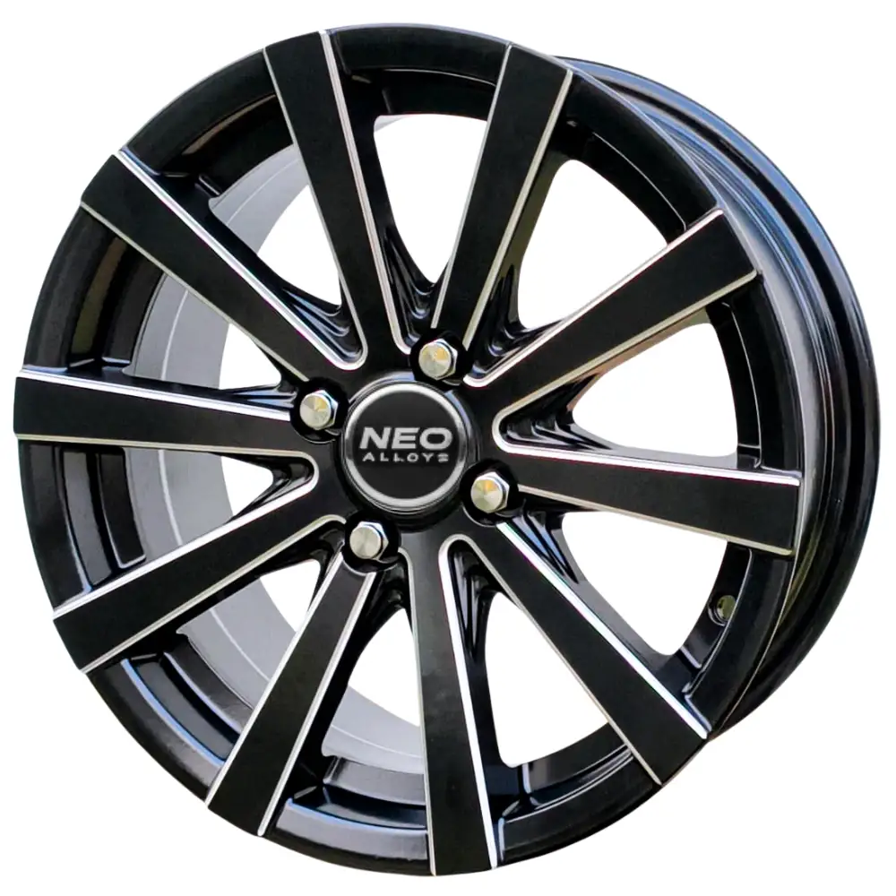 15x6.5 Slice 4x100 Black Milled