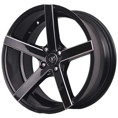 17x8 Techno 4x100 Black Milled (Box Type)