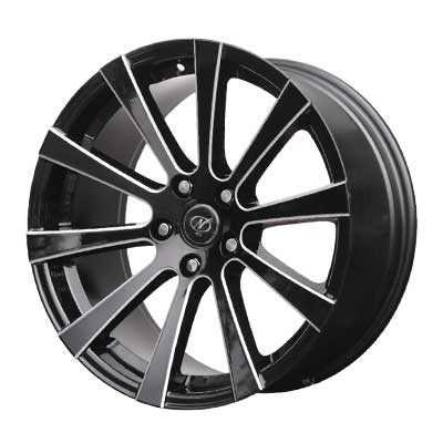 20x9 Slice 5x114.3 Black Milled