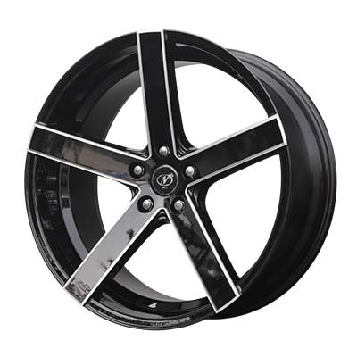 20x9 Techno 5X139 Black Milled (Box Type)