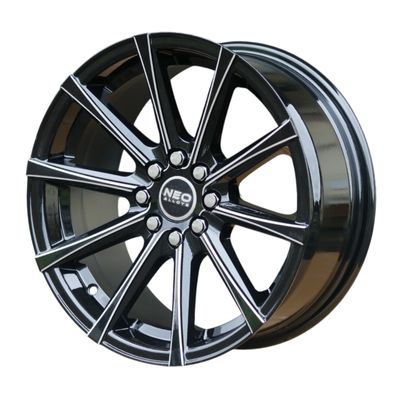 16x7 Exotic 4x100x108 Black Milled