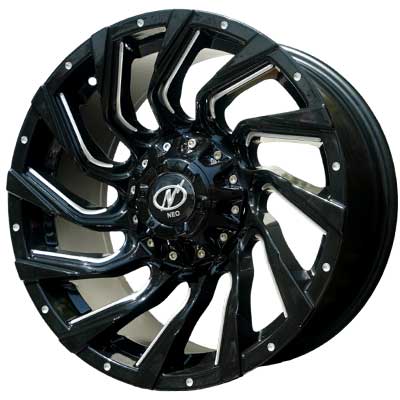 18x8.5 Thor 10x 114.3 x 139.7 Black Milled